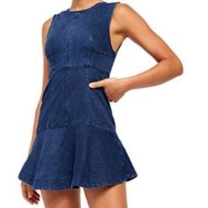 Free People Womens Alex Denim Casual Mini Dress